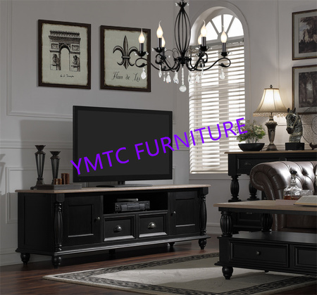 Black American style retro design TV cabinet