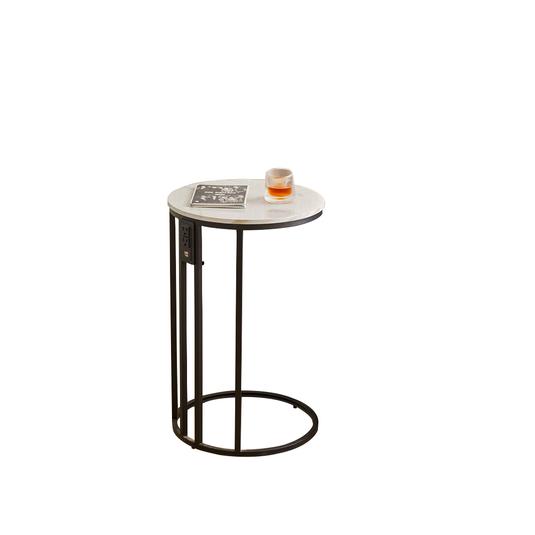 Round Tabletop Blake Frame Modern Style Wooden Iron Modeling Design C