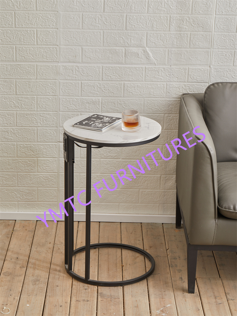 Round Tabletop Blake Frame Modern Style Wooden Iron Modeling Design C