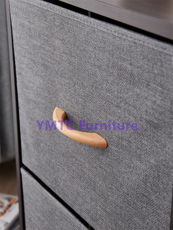 Home 5 Drawers With Wood Top Storage Dressing Table with Wooden Handle and Easy to Install Organizer